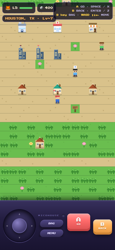 Exploring the overworld in Houston